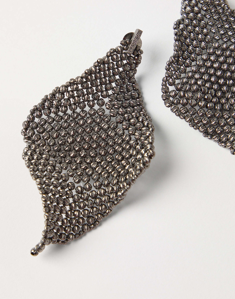 Brunello Cucinelli Sterling Silver sculptured earrings outlook