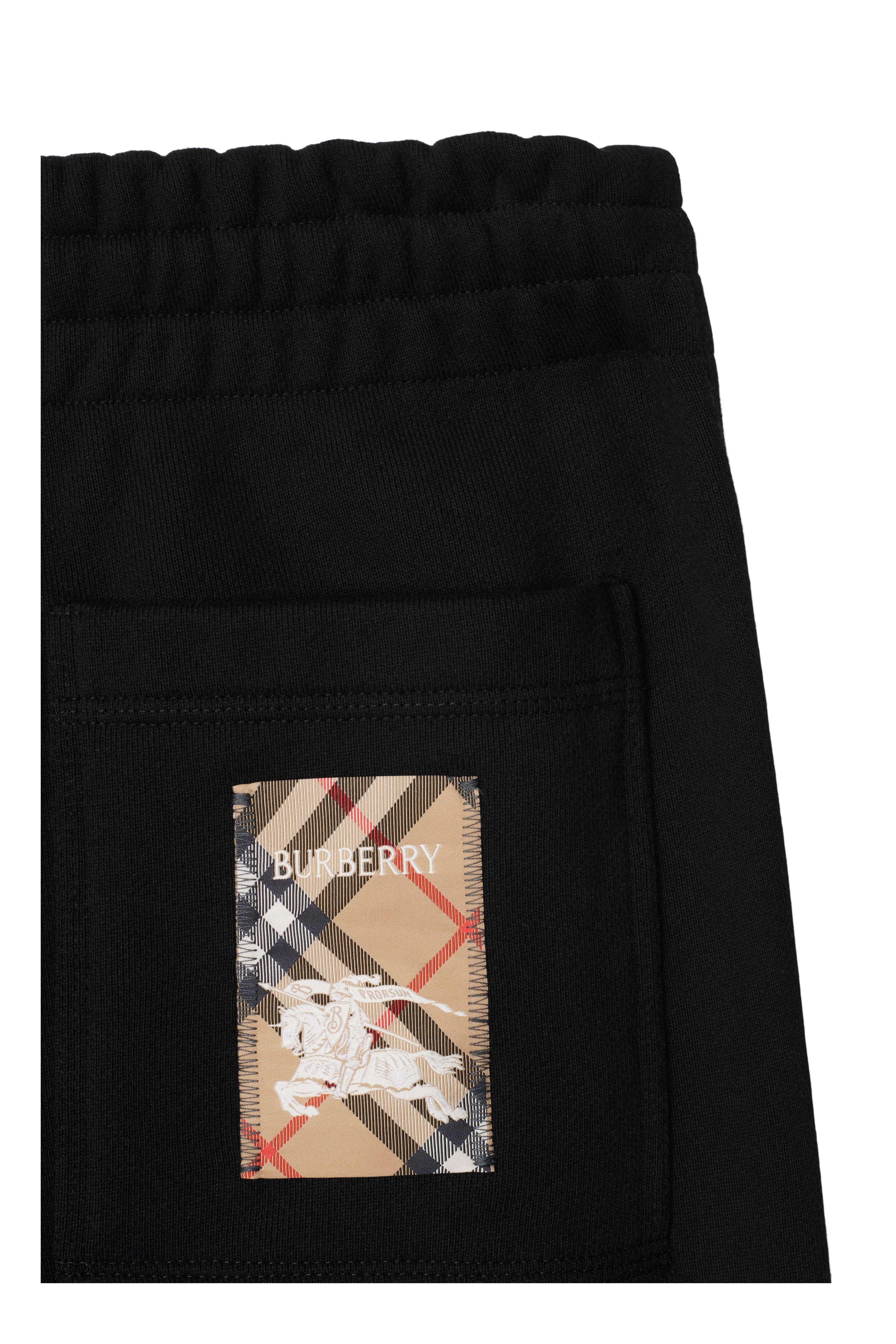 burberry Check Label Cotton Jogging Pants in Black at Nordstrom - 2