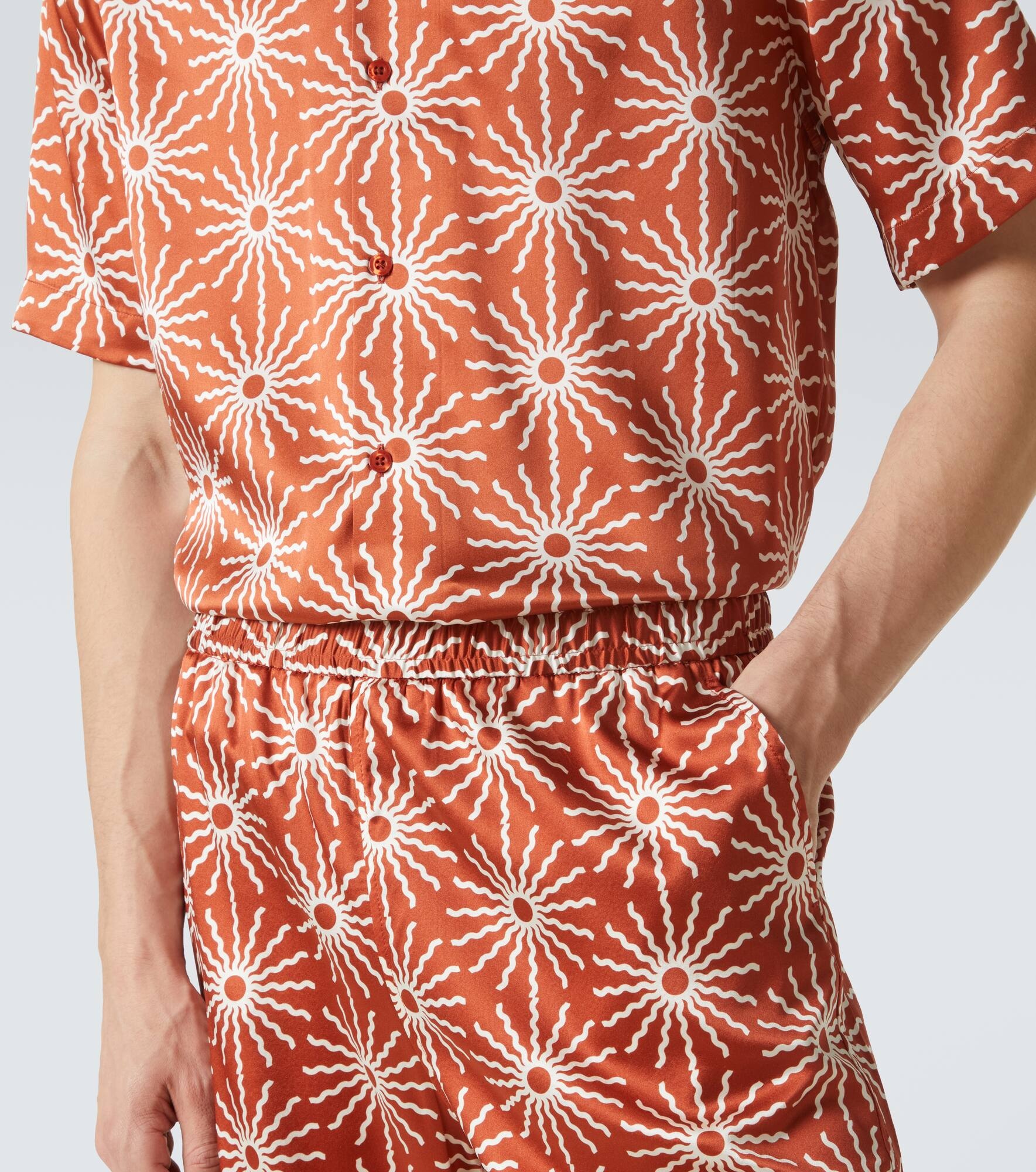 Palma printed silk-blend shorts - 5