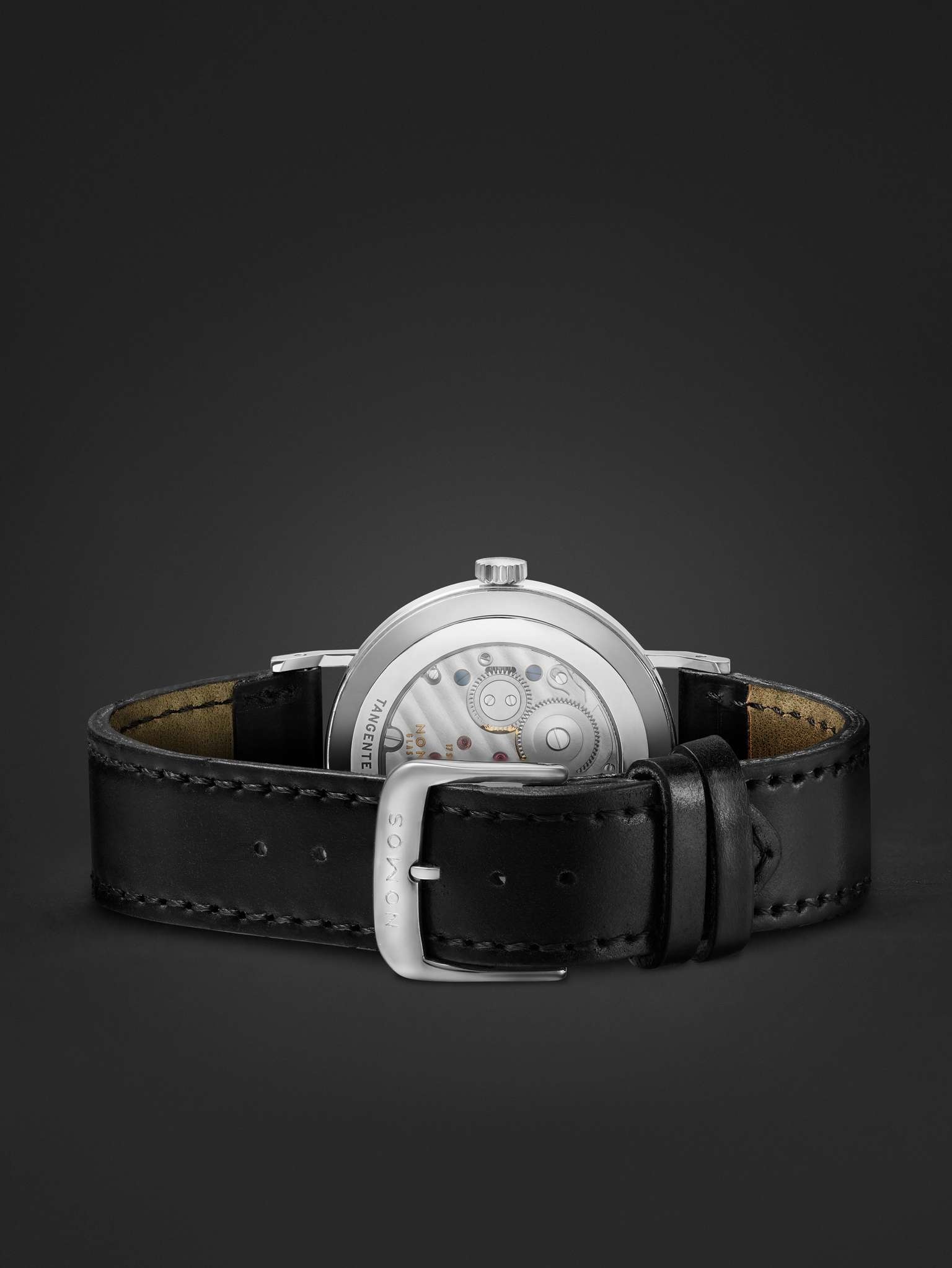 Tangente Hand-Wound 35mm Stainless Steel and Leather Watch, Ref. 139 - 4