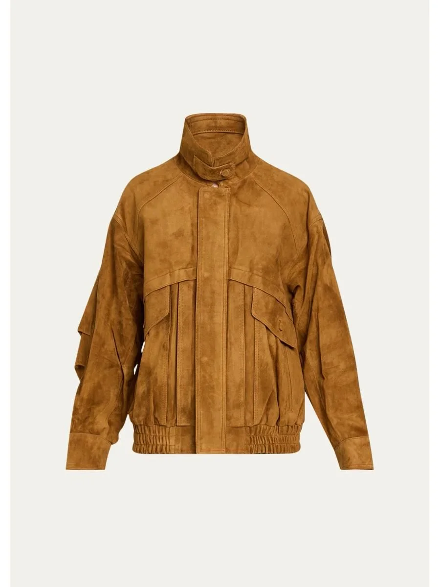 Lambskin Suede Oversized Jacket - 1