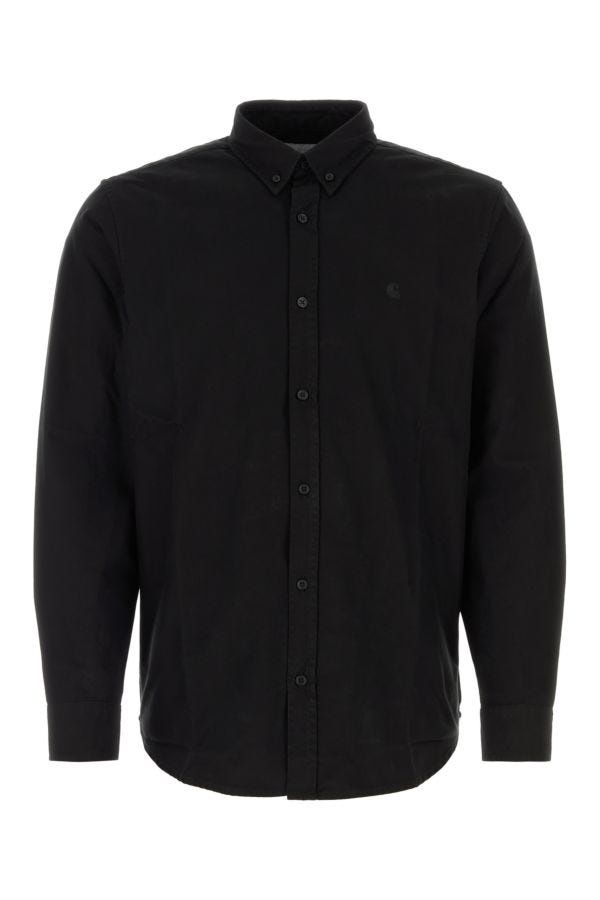 Black oxford L/S Bolton Shirt - 1