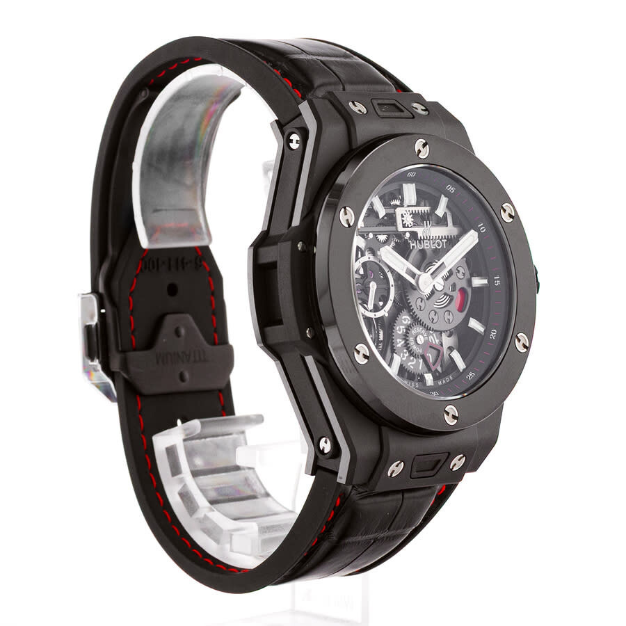 Pre-owned Hublot Big Bang Meca-10 Black Magic Matt Black Skeleton Dial Men's Watch 414.CI.1123.RX - 7
