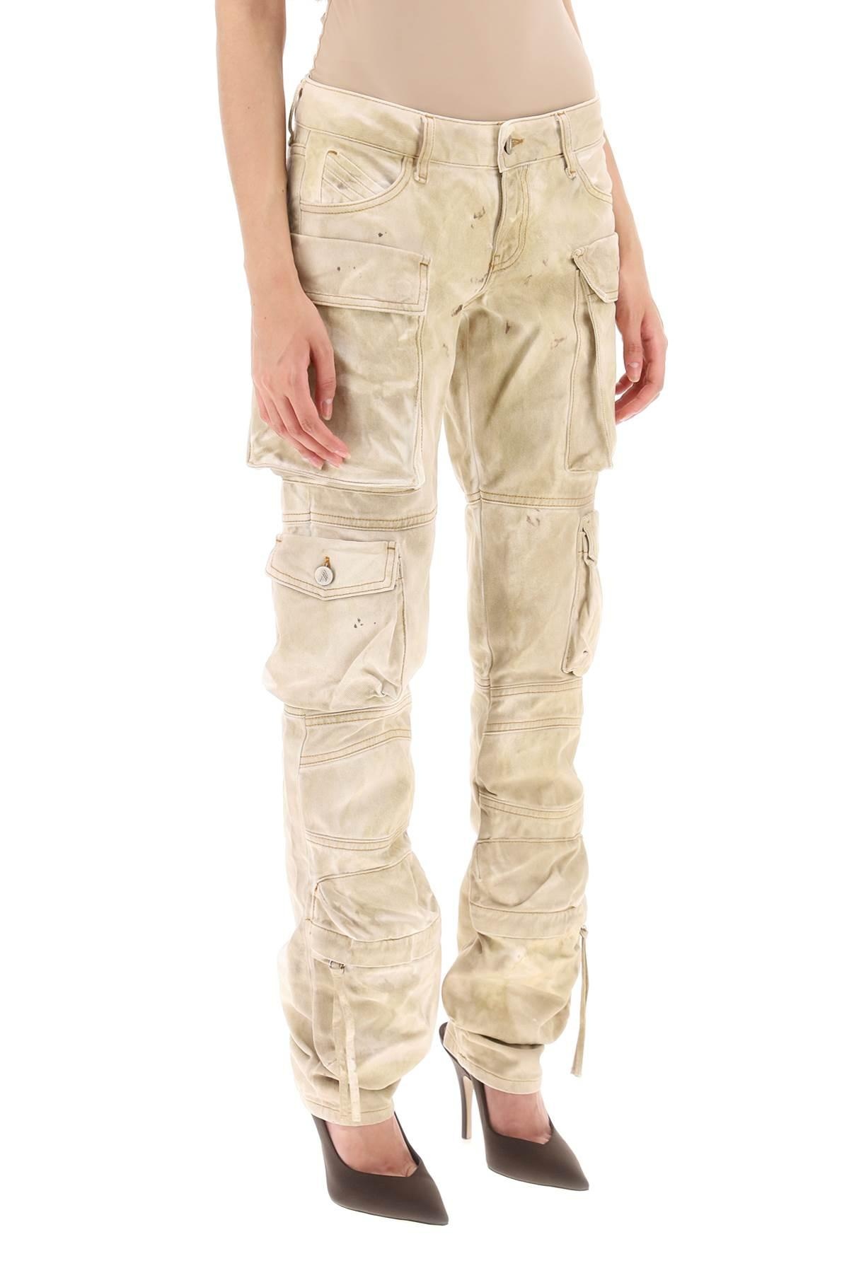 The Attico 'Essie' Cargo Pants With Marble Effect - 3