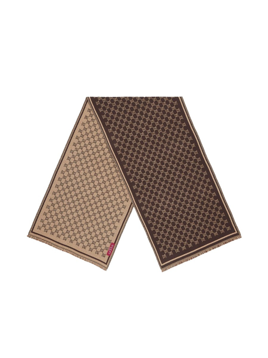 GG JACQUARD WOOL SCARF - 2