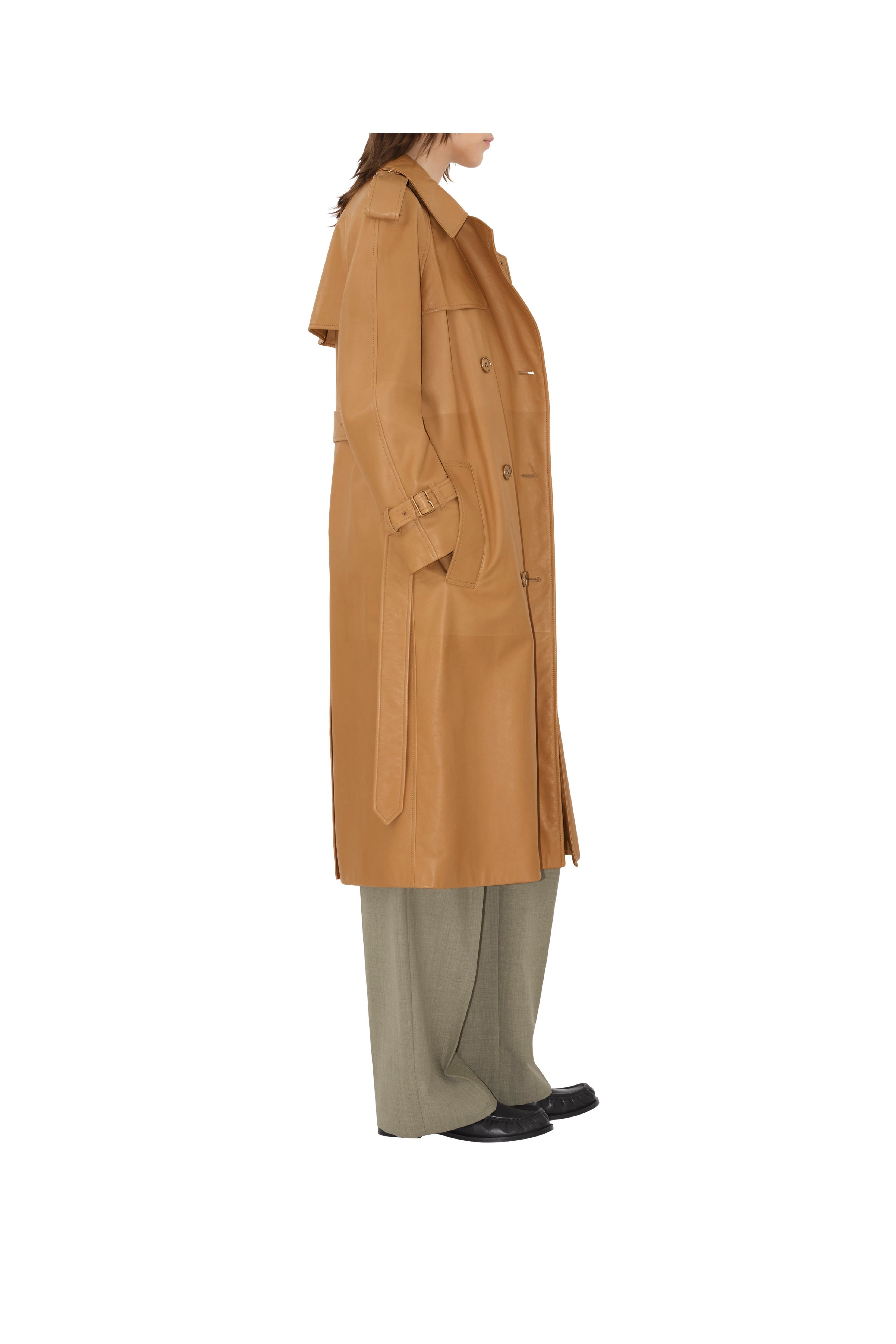 burberry Long Leather Castleford Trench Coat in Sepia at Nordstrom - 4