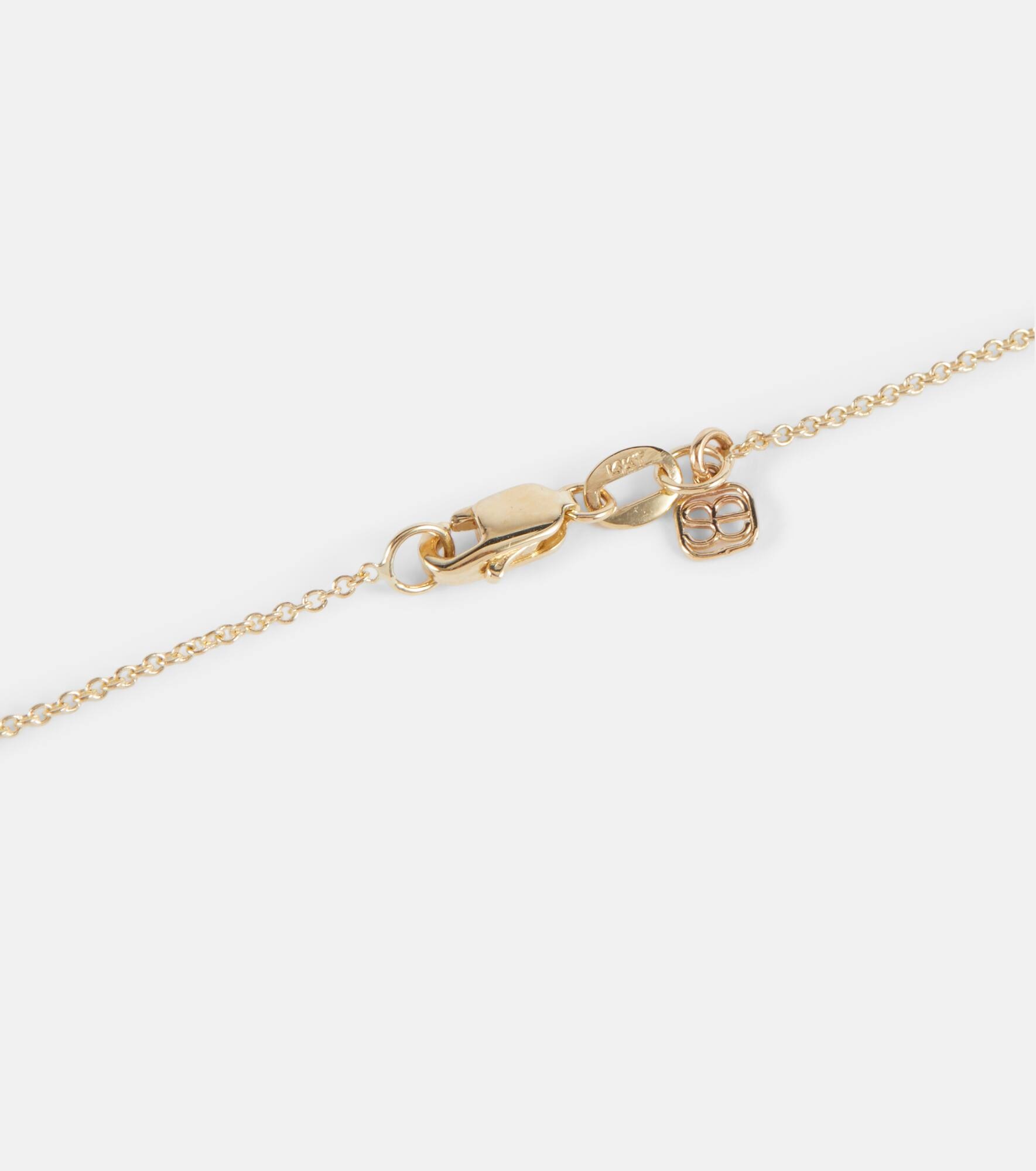 14kt gold necklace with diamonds - 4