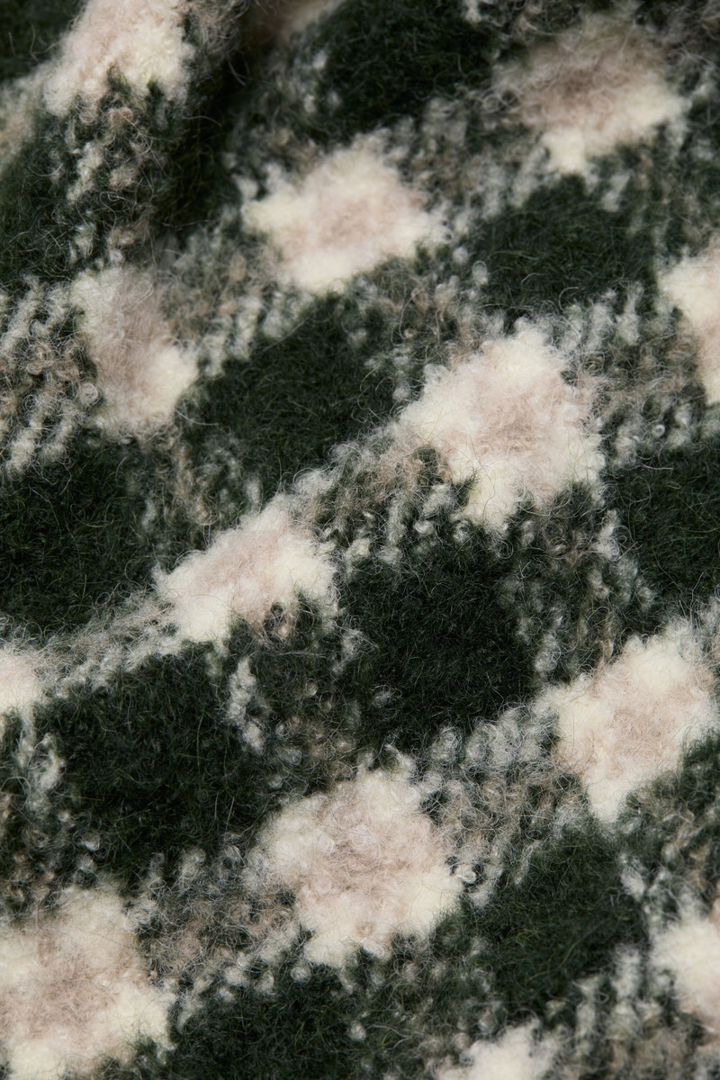 Checked logo scarf - Green/white 5
