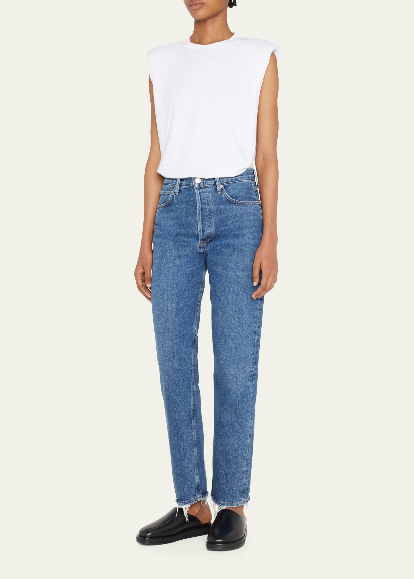 90s Pinch Waist Vintage Straight-Leg Jeans - 2