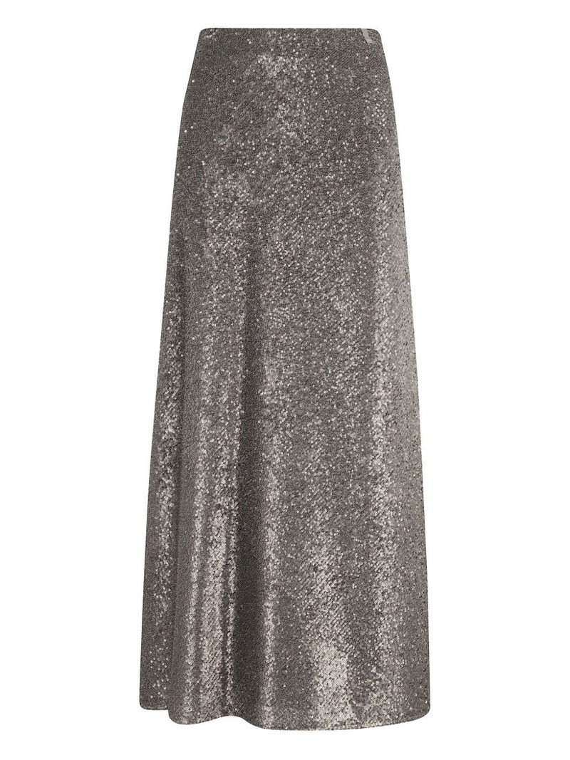 Herno sequinned A-line midi skirt outlook
