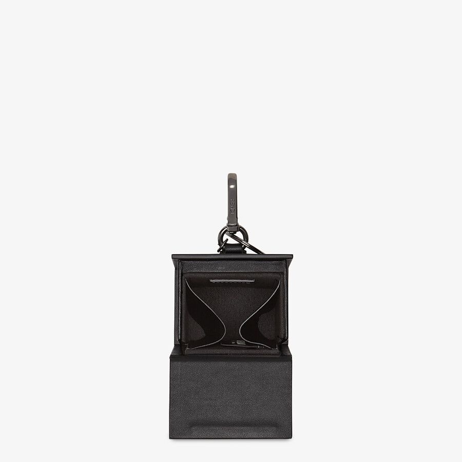 Black leather key ring - 3