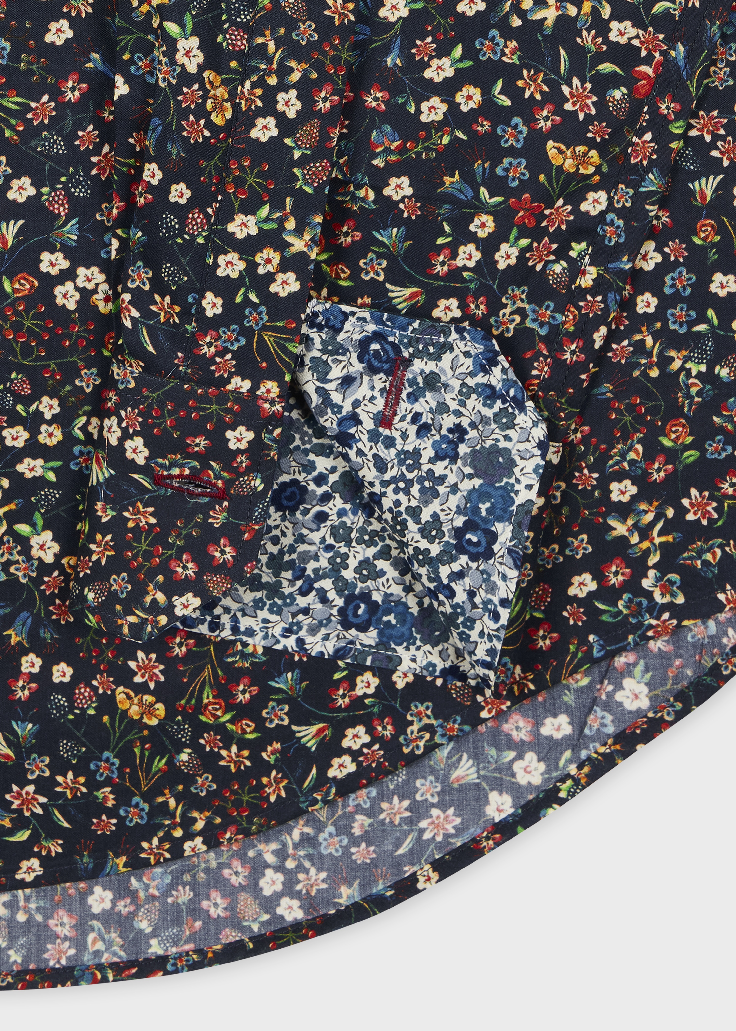 Tailored-Fit Navy 'Liberty Floral' Shirt - 2