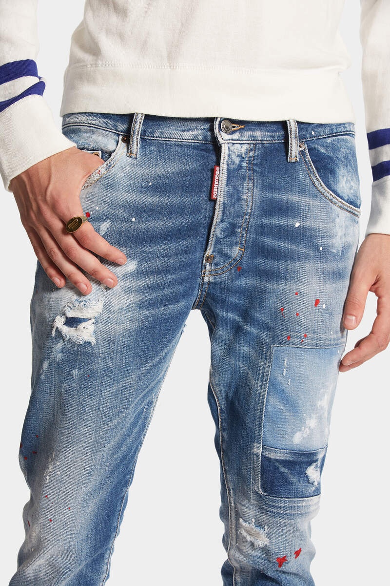 MEDIUM WORN OUT BOOTY WASH SKATER JEANS - 5