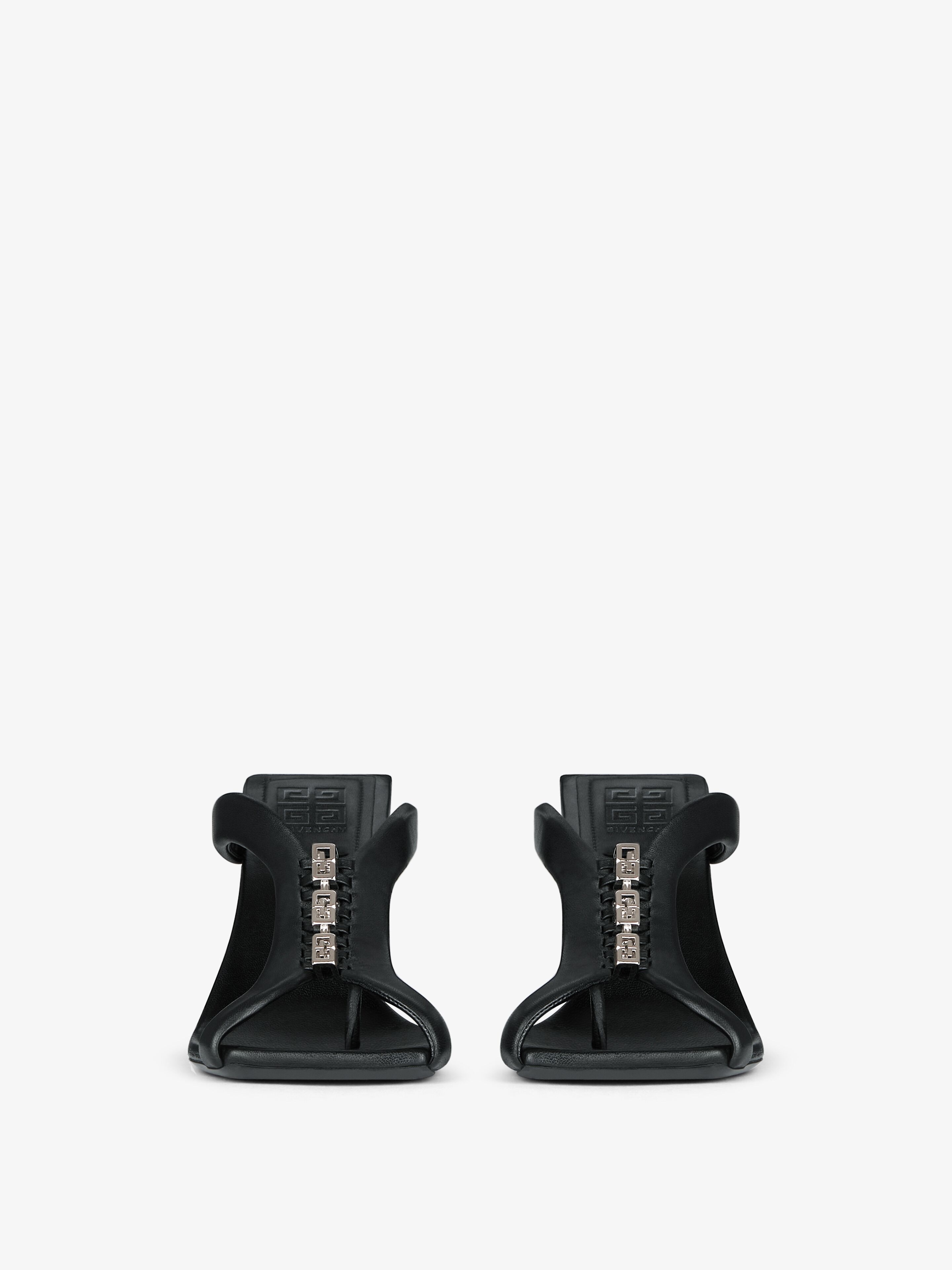G WOVEN THONG SANDALS IN LEATHER - 3