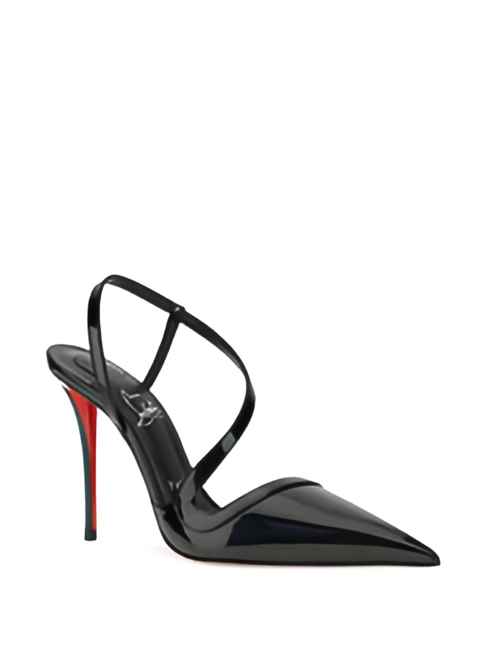 100mm Rosa Z patent leather cross-strap sandals - 2