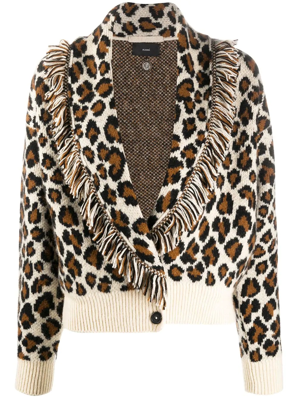 leopard print cardigan - 1