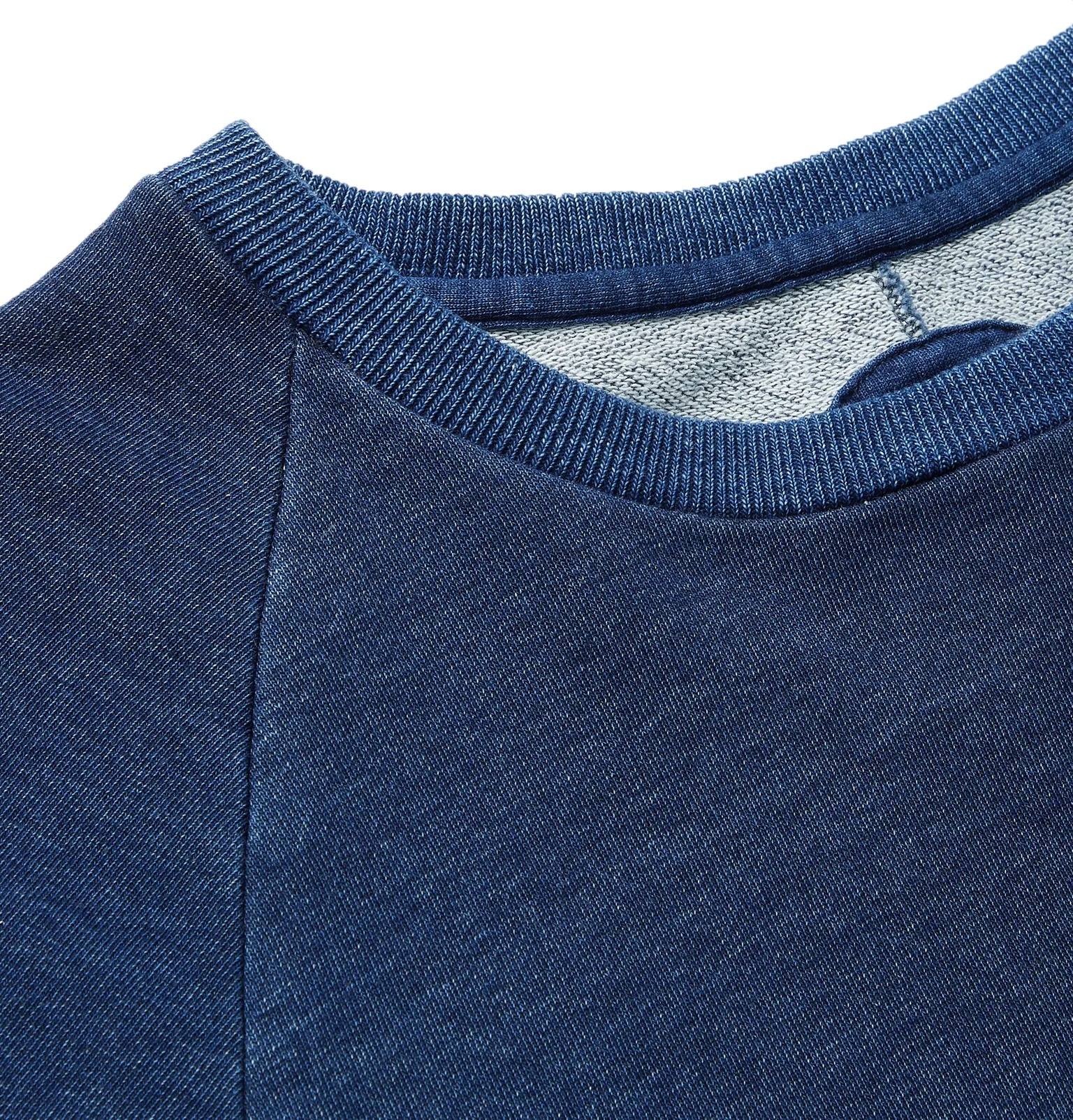 Indigo-Dyed Loopback Cotton-Jersey Sweatshirt - 5