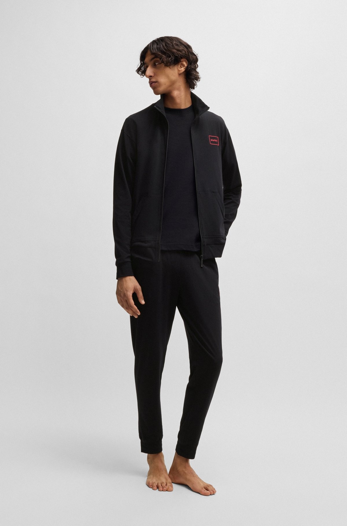 RELAXED-FIT JACKET IN STRETCH COTTON WITH FRAME LOGO - 3