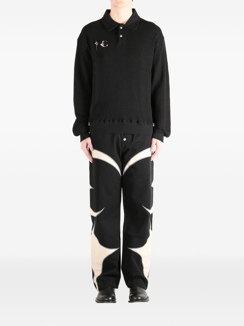 Thug Club waffle pin polo shirt outlook