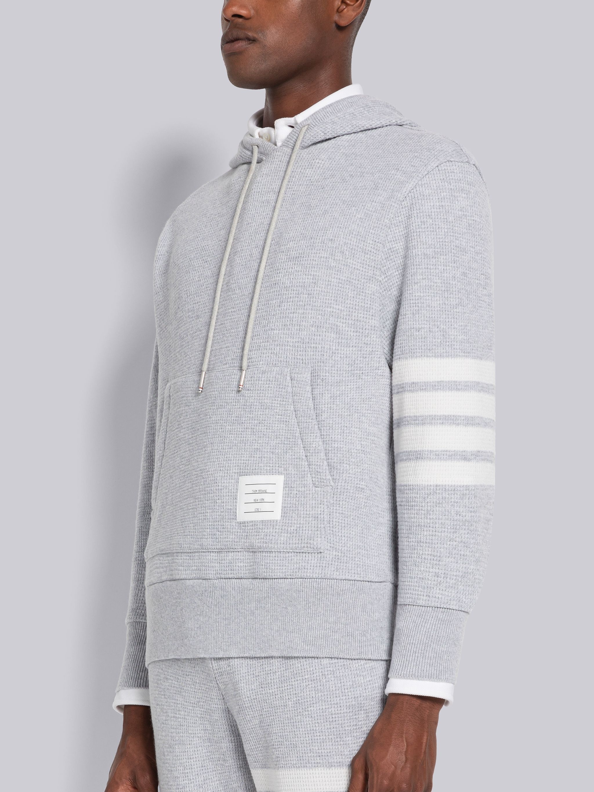 Cashmere Waffle 4-Bar Hoodie Pullover - 2