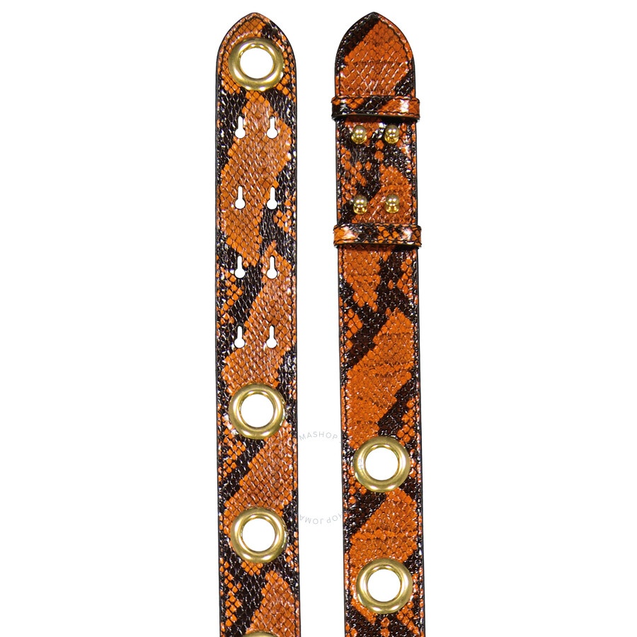 Burberry Burnt Amber Croco-embossed Leather Bag Strap - 2