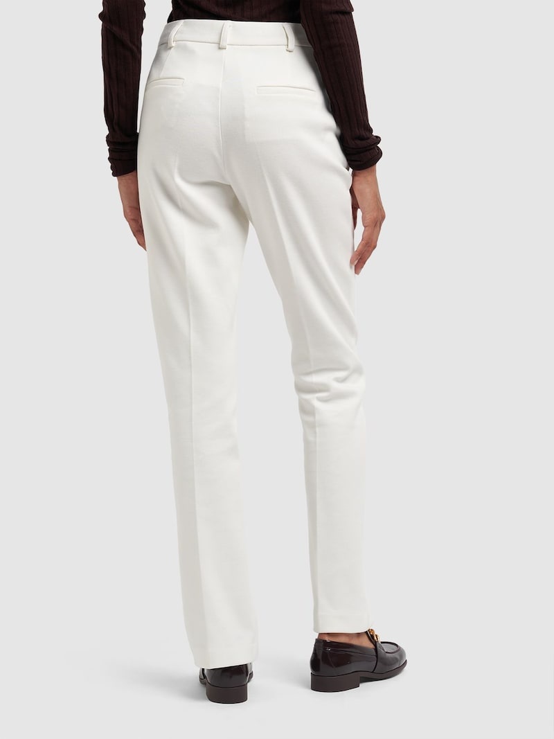 Pontida cotton jersey straight pants - 3