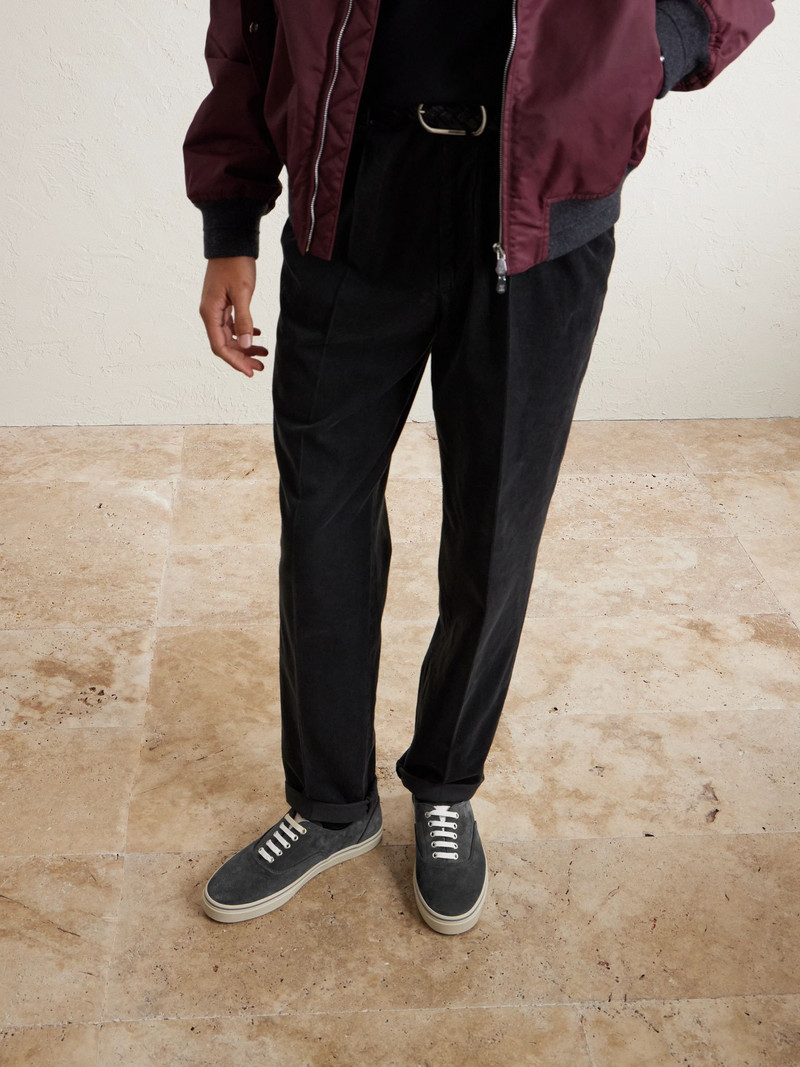 Brunello Cucinelli Suede Sneakers Dark gray outlook