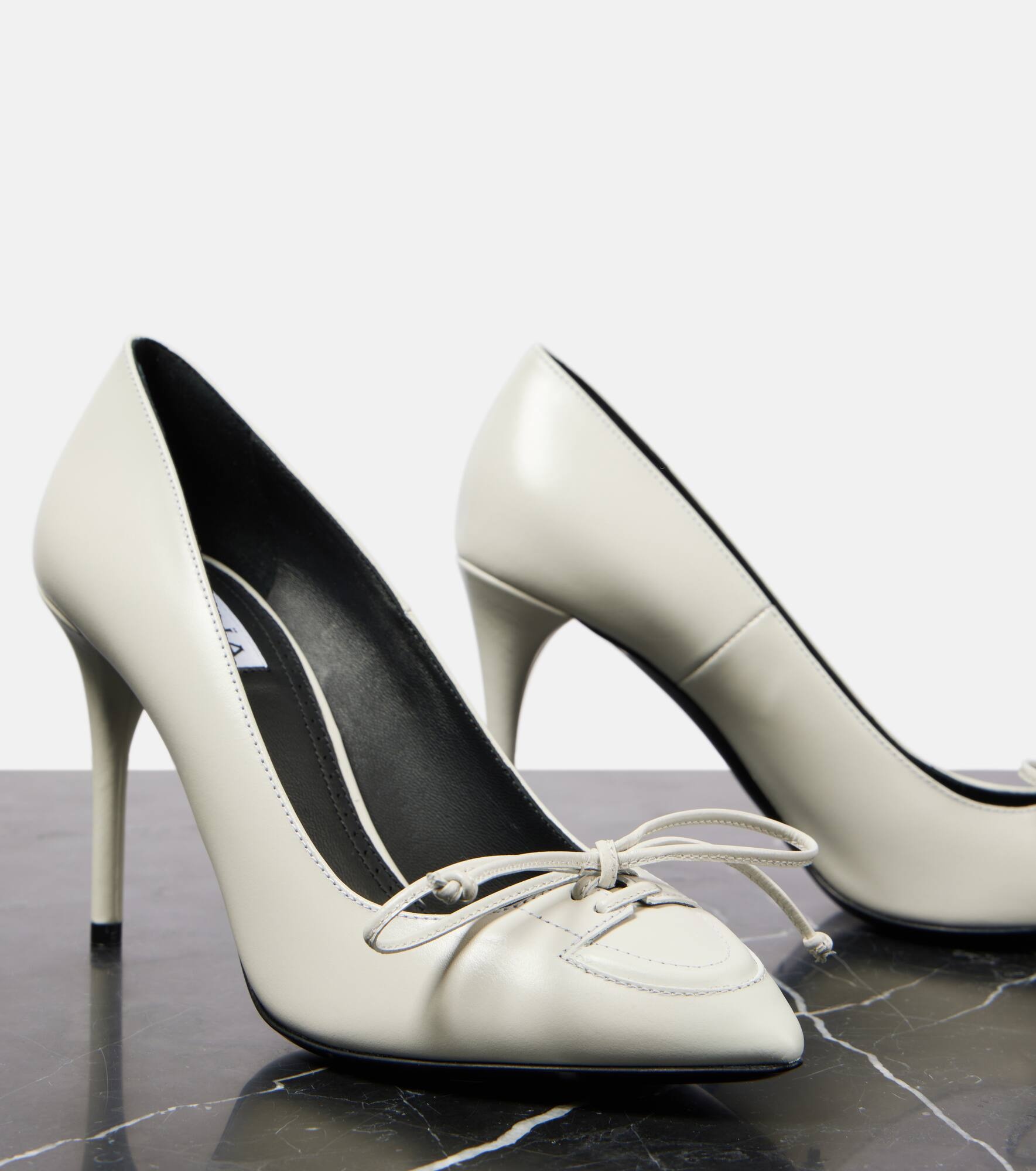 90 bow-detail leather pumps - 5
