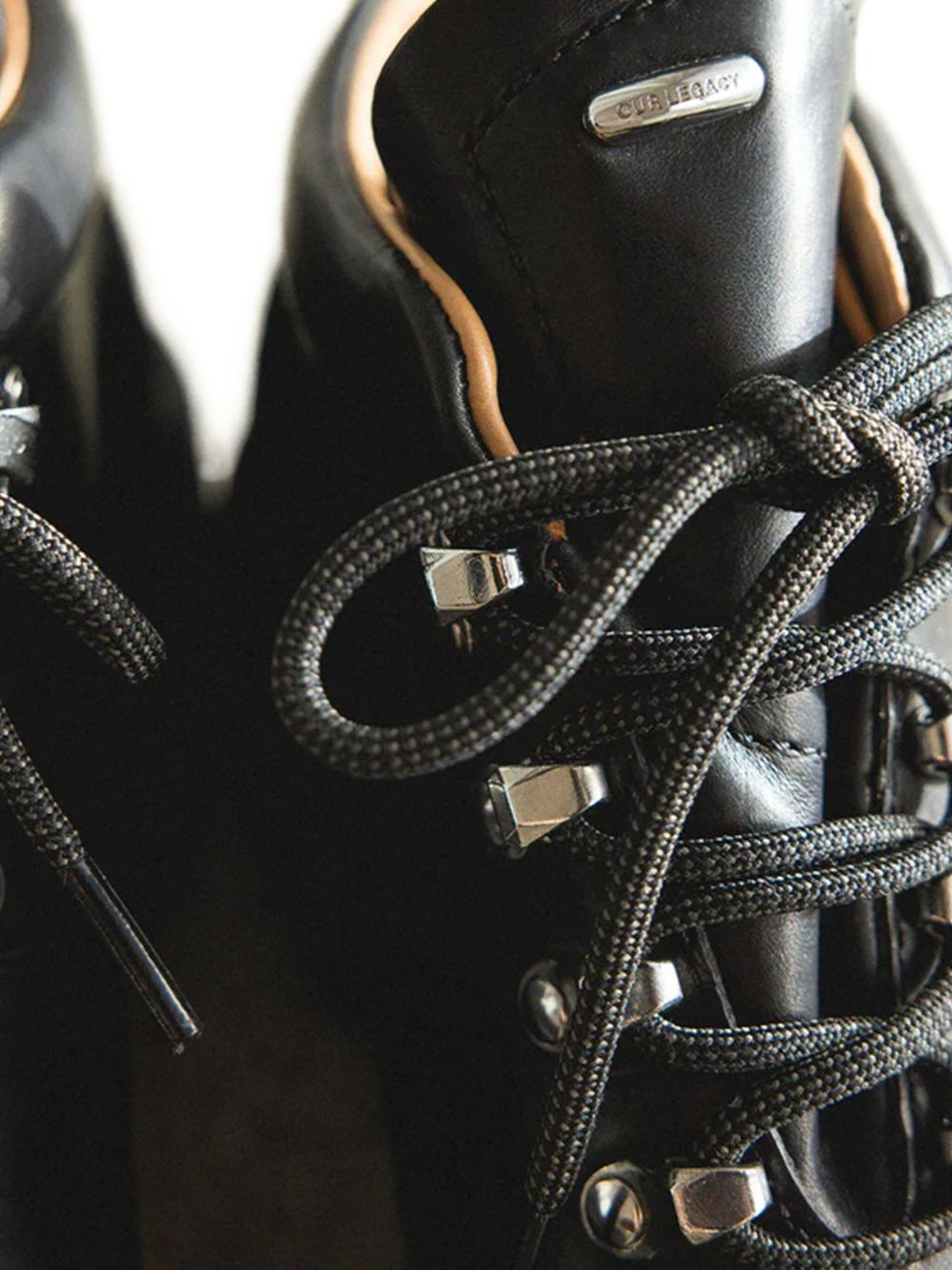 leather lace-up boots - 3