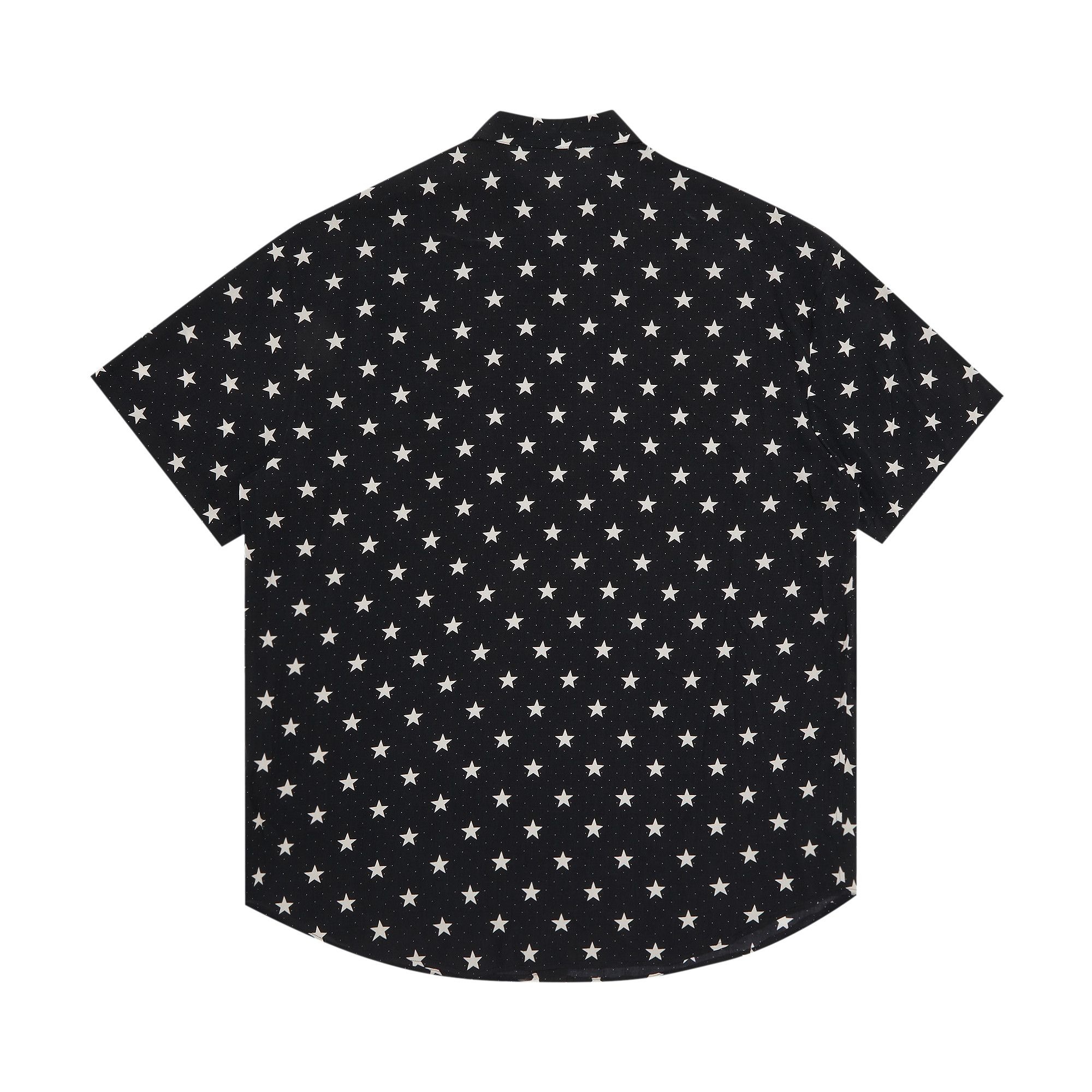 Balmain Short-Sleeve Stars Print Shirt 'Black/Ivory' - 2