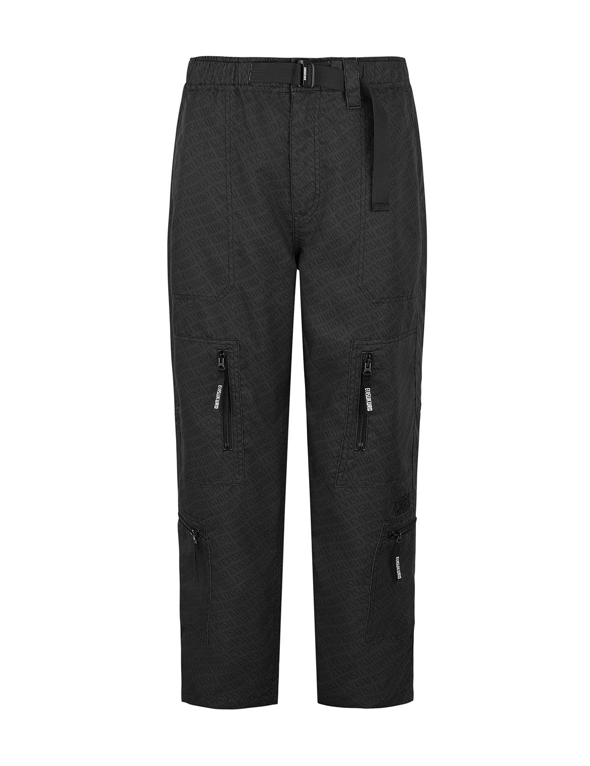 Allover Logo Print Loose Fit Cargo Pants - 13
