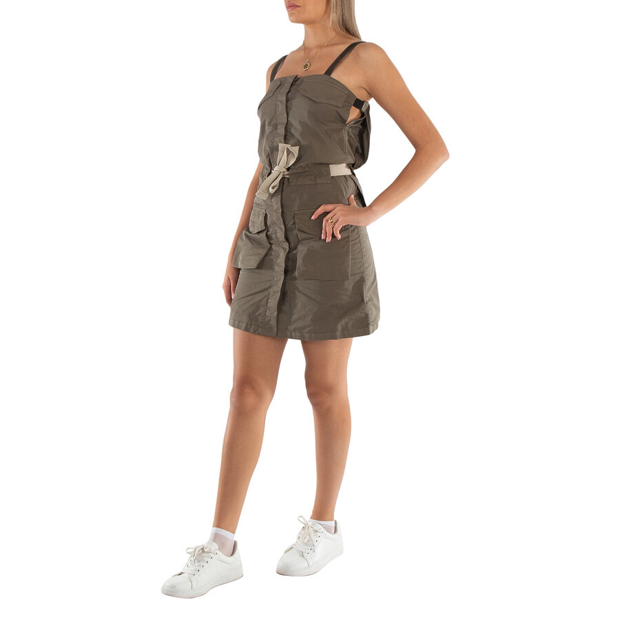 Our Legacy Army Green High Twist Solaro Short Dress, Brand Size 34 (US Size 2) - 4