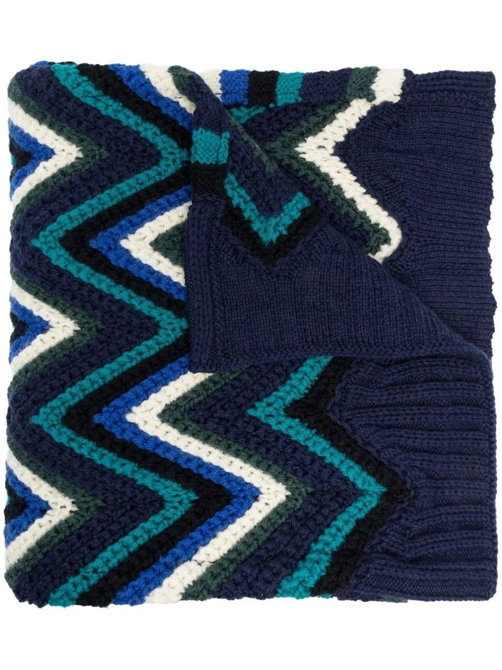 zig-zag embroidered scarf - 1