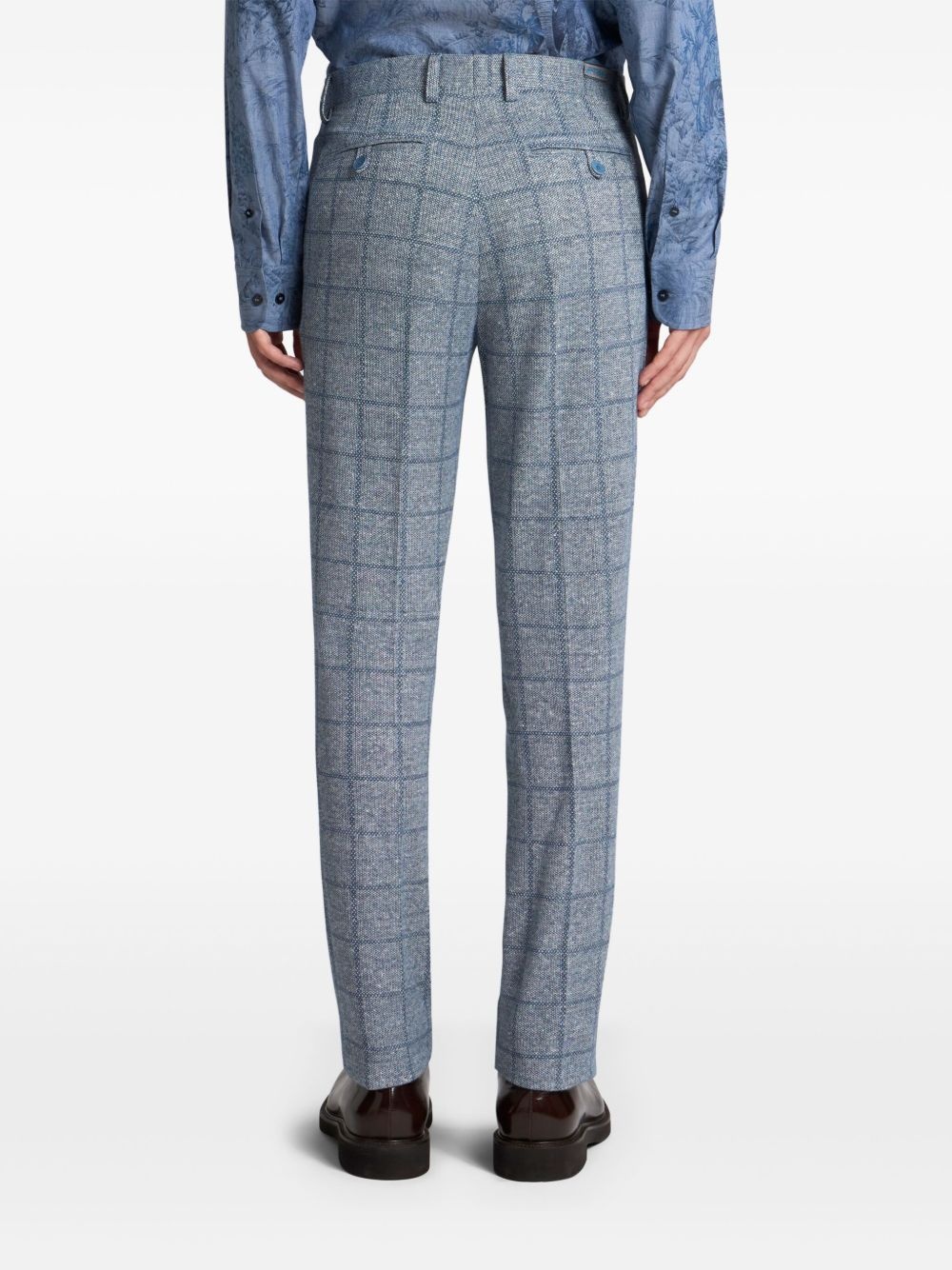 check-pattern trousers - 4