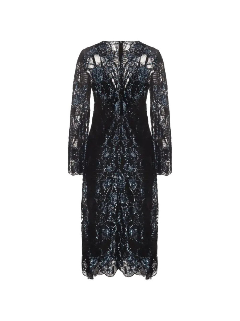 ELIE SAAB sequin-detail lace midi dress outlook