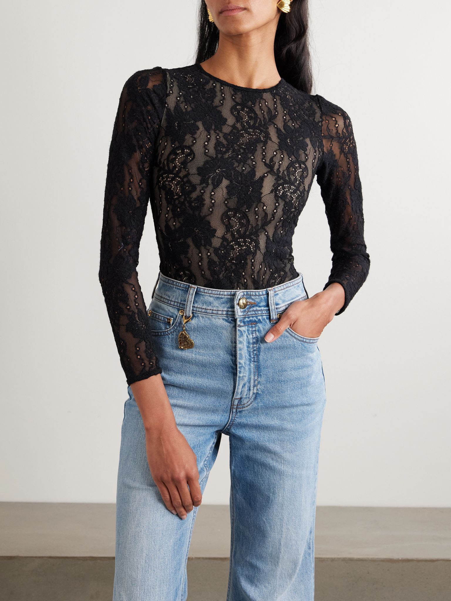 Lace bodysuit Black - 3