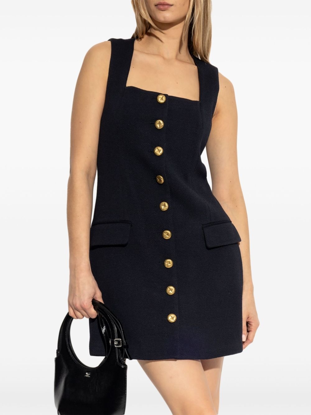 buttoned mini dress - 4