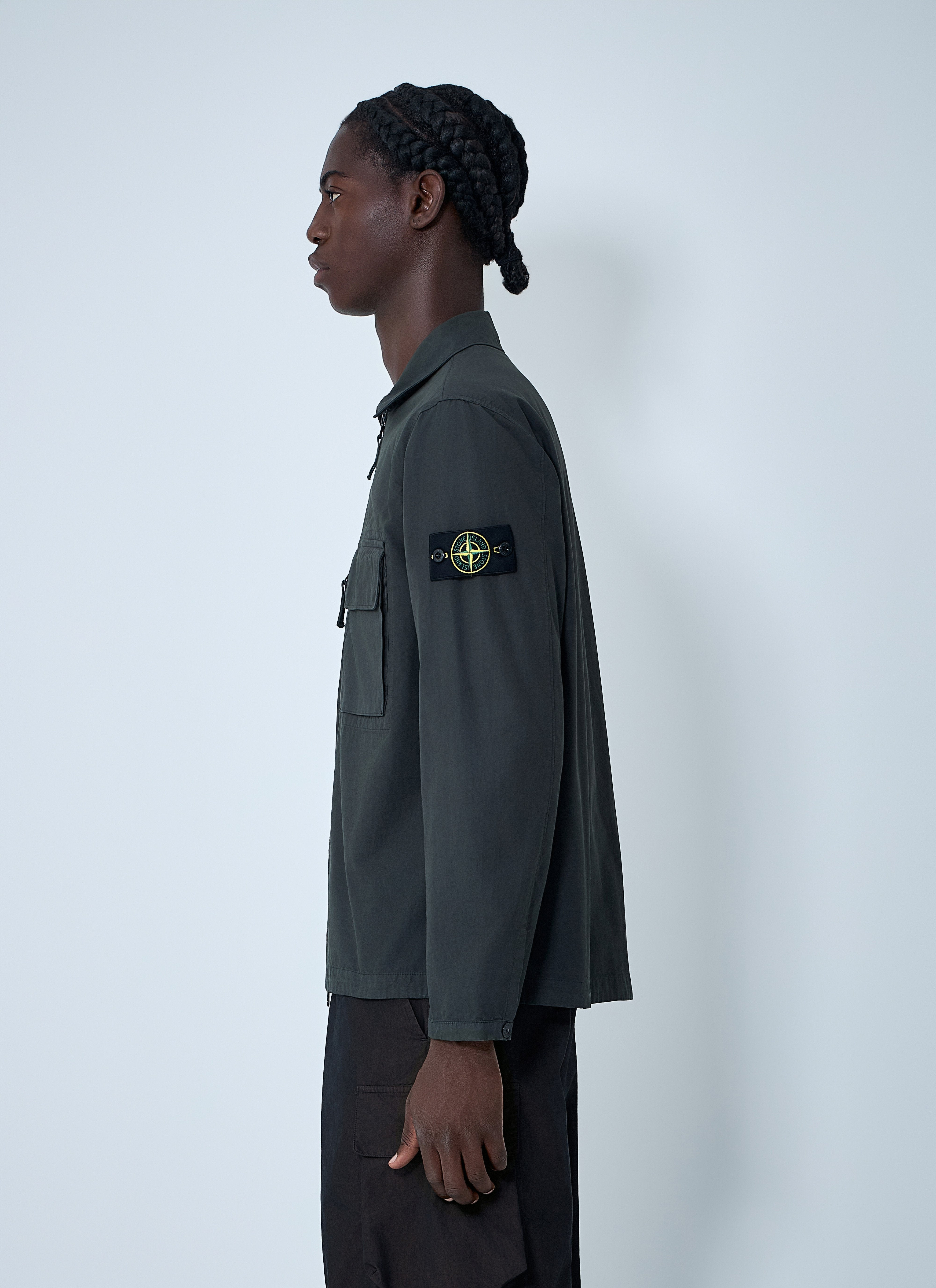Stone Island Men Logo Patch Shirt - 3