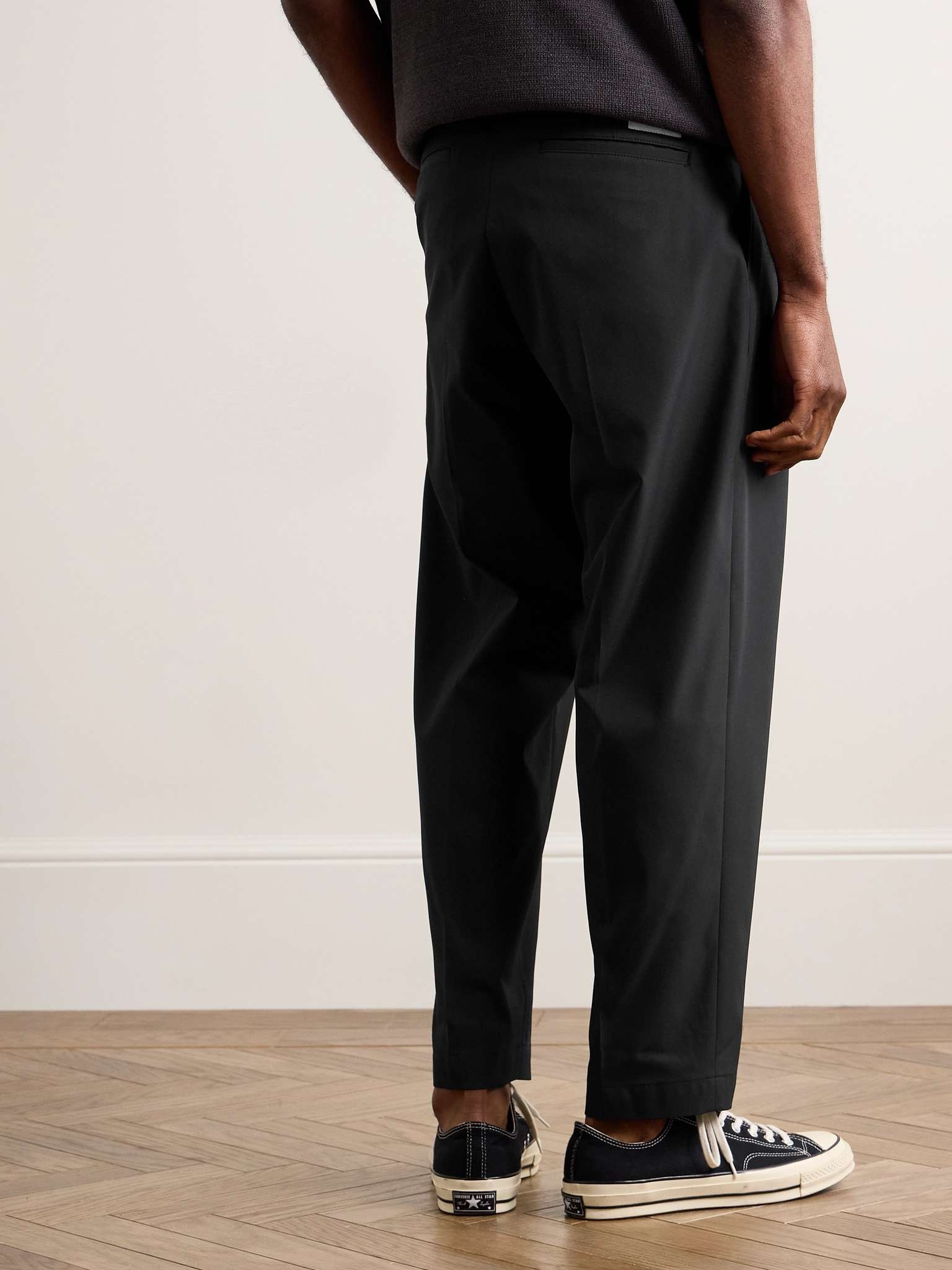 Tapered Pleated Twill Trousers - 4