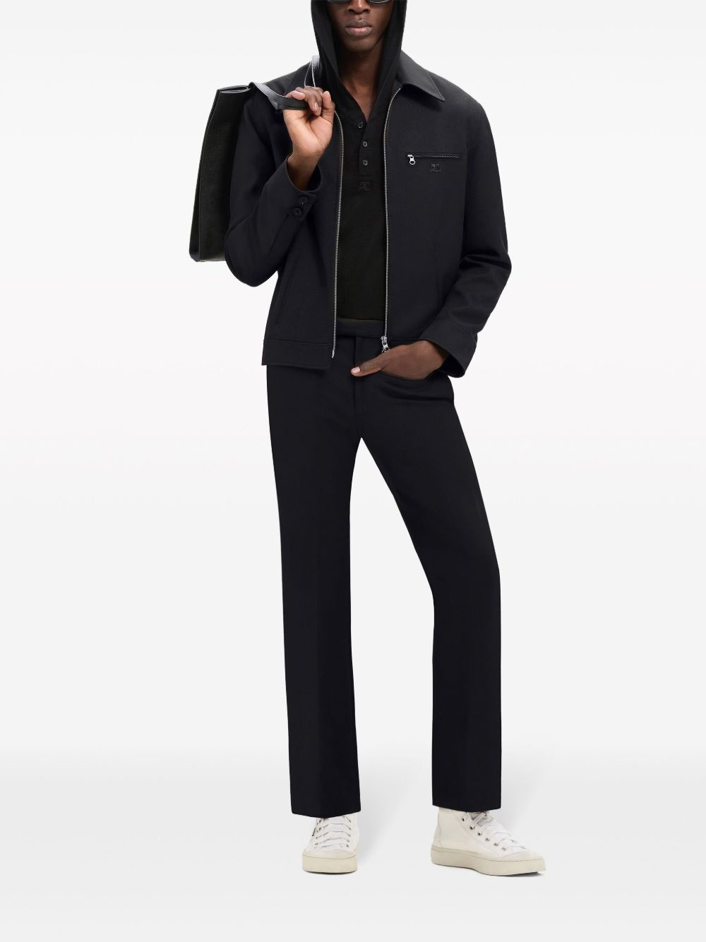twill-weave shirt jacket - 2