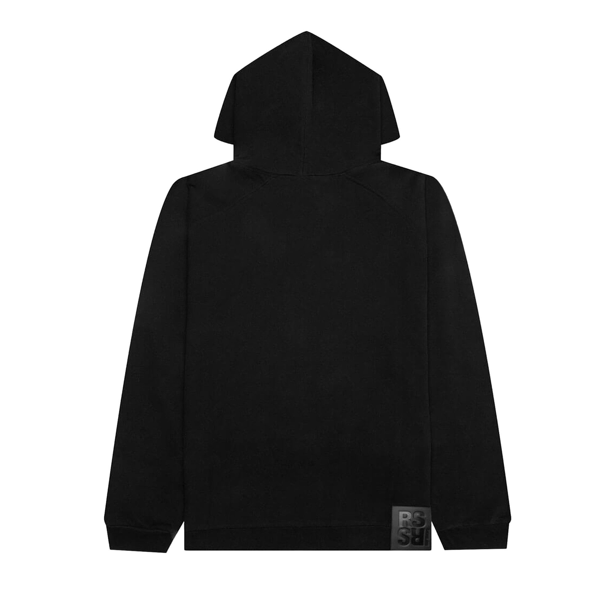 Raf Simons Embroidered R and Patch Hoodie 'Black/Orange' - 2