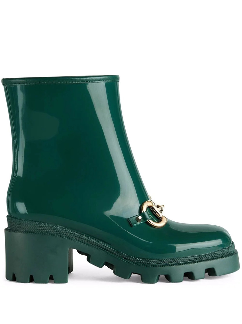 Horsebit-detail block-heel boots - 1
