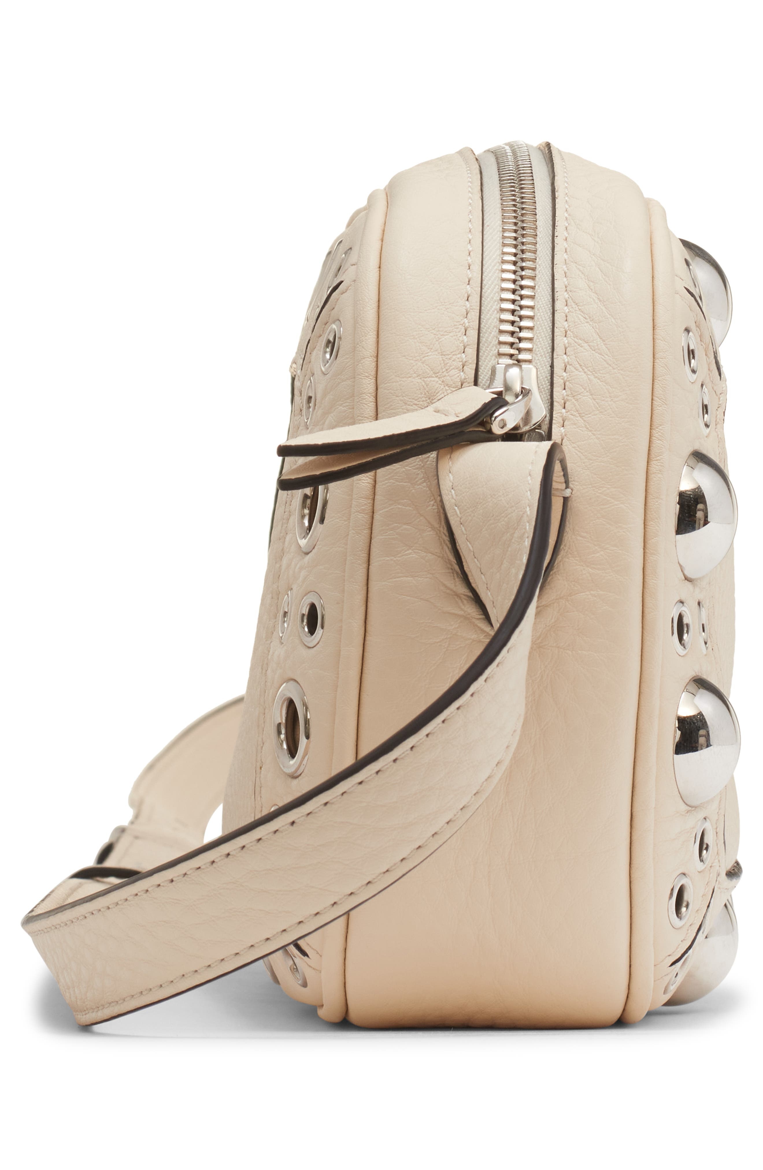 Valentino Garavani Nellcôte Studded Leather Crossbody Bag in Light Ivory at Nordstrom - 5