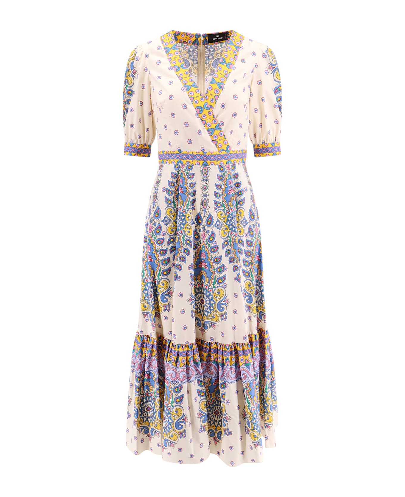 Flounced Cotton Dress - 1