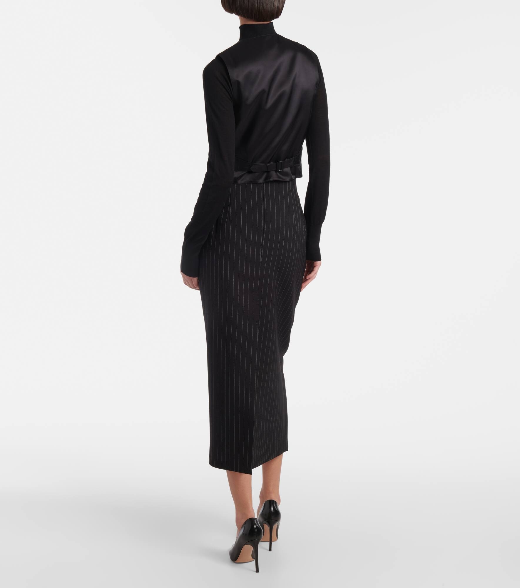 Pinstripe wool vest - 3