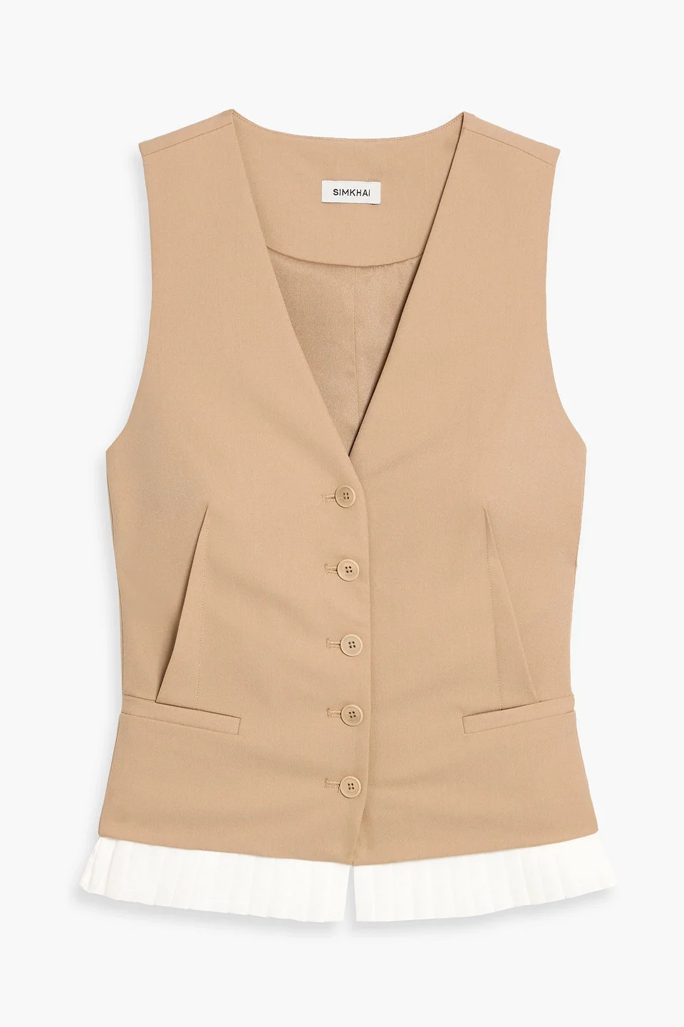 Laiken pleated crepe vest - 1
