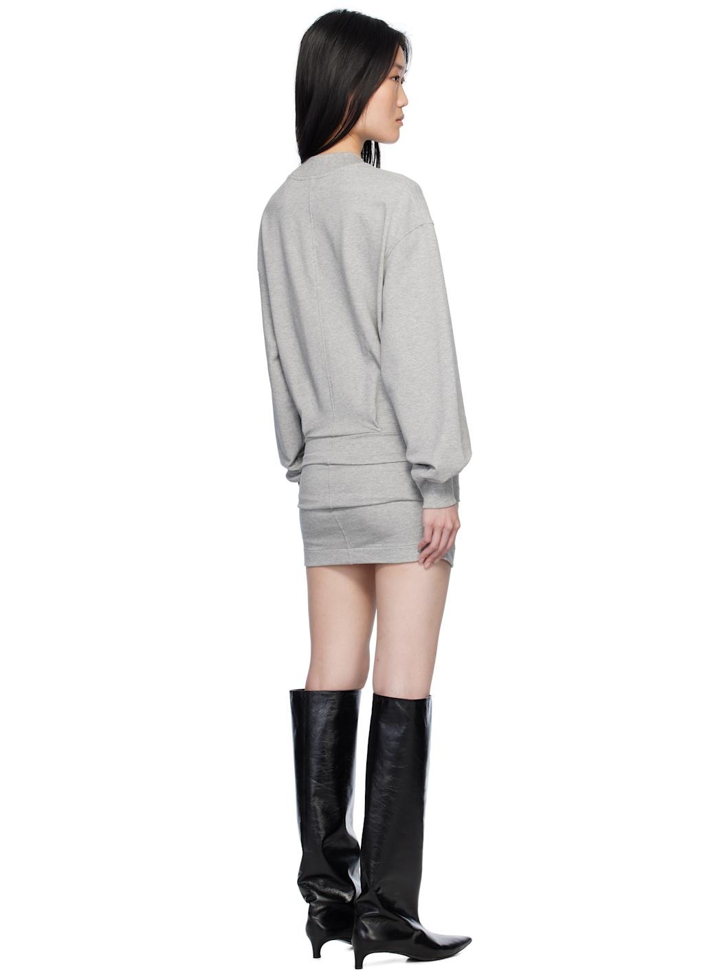 Gray Sweater Minidress - 3