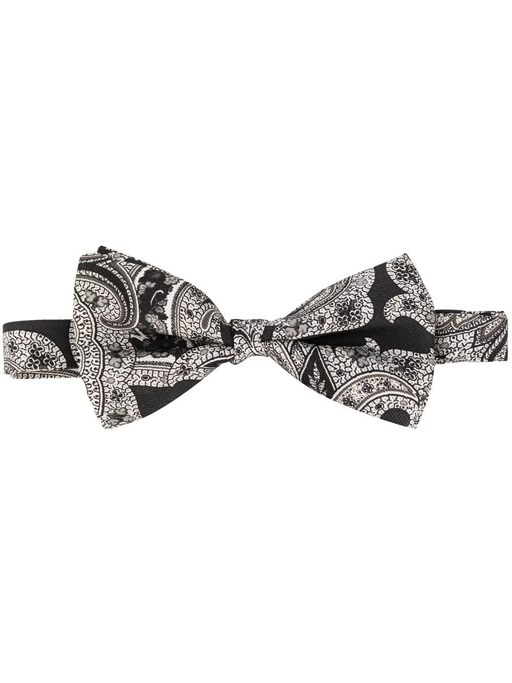 paisley-print silk bow tie - 1