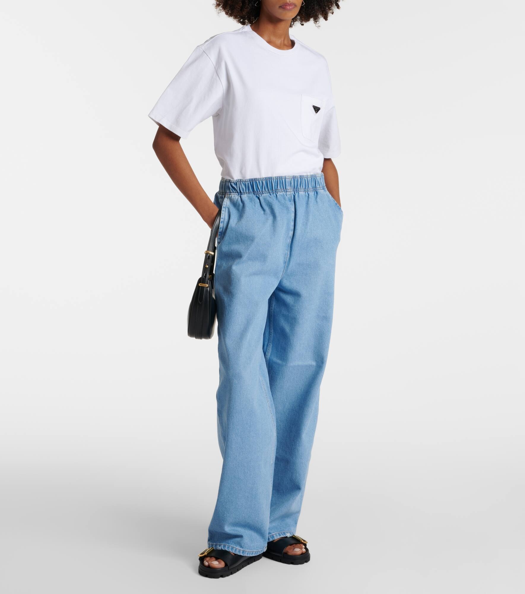 Logo wide-leg jeans - 7