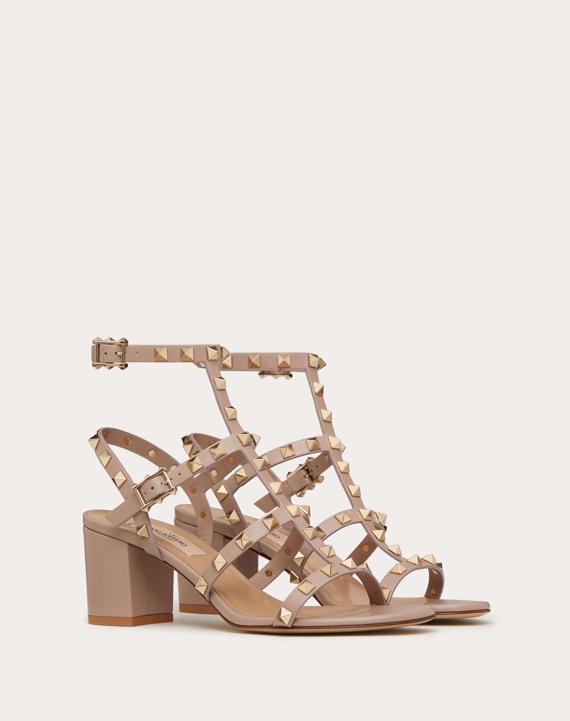 ROCKSTUD CALFSKIN ANKLE STRAP SANDAL 60 MM - 2